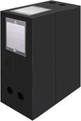 Короб архивный вырубная застежка Бюрократ -BA80/08BLCK пластик 0.8мм корешок 80мм 330x245мм черный