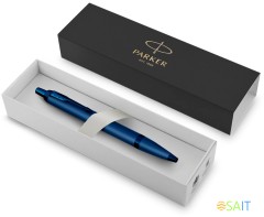 Ручка шариков. Parker IM Monochrome K328 (2172966) Blue PVD M син. черн. подар.кор.