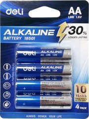 Батарея Deli E18501 AA (4шт) блистер