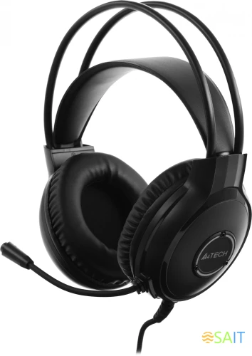 Наушники с микрофоном A4Tech Fstyler FH300U черный 2м мониторные USB оголовье (FH300U BLACK)