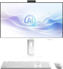 Моноблок MSI Modern AM273QP AI 1UM-097XRU 27" WQHD Core Ultra 5 125H (1.2) 16Gb SSD512Gb Arc graphics CR без ОС 2.5xGbitEth WiFi BT 150W клавиатура мышь Cam белый 2560x1440