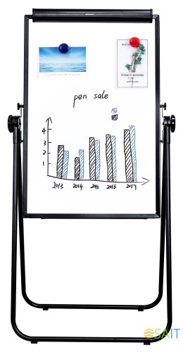 Флипчарт Deli 7891B лак 60x90см на подставке белый/черный с аксессуарами