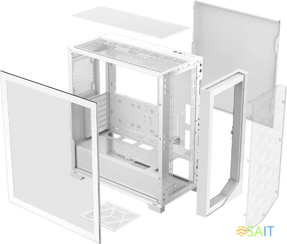 Корпус PcCooler C3D510 WH белый без БП ATX 8x120mm 5x140mm 2xUSB3.0 audio bott PSU