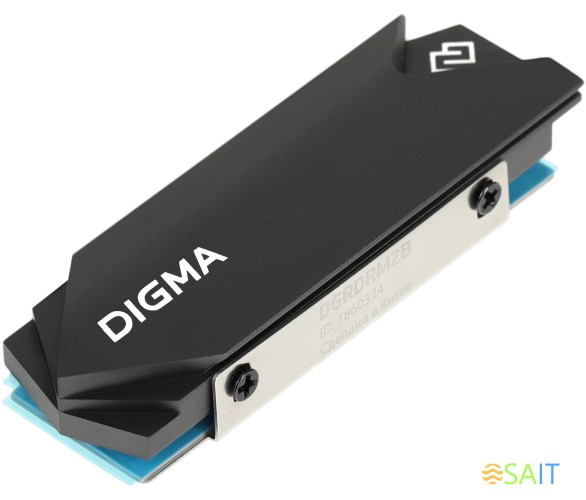 Радиатор для SSD Digma DGRDRM2B черный металл Ret