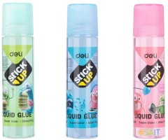 Клей жидкий Deli EA21200 50мл корп.ассорти прозрачный дисплей картонный Stick UP