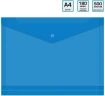 Конверт на кнопке Бюрократ -PK860/1 A4 гориз. расшир. пластик 0.18мм ассорти