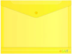 Конверт на кнопке Бюрократ -PK860/1 A4 гориз. расшир. пластик 0.18мм ассорти