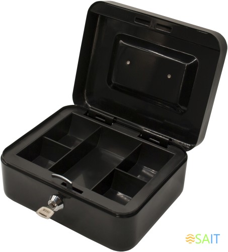 Ящик для денег Silwerhof 90x200x160 черный сталь 0.917кг