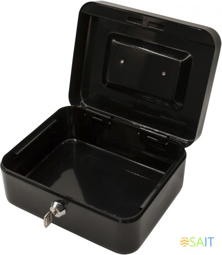 Ящик для денег Silwerhof 90x200x160 черный сталь 0.917кг