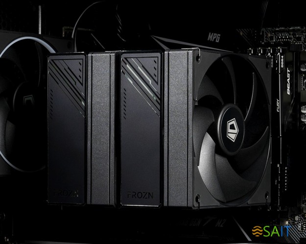 Устройство охлаждения(кулер) ID-Cooling Frozn A620 Soc-AM5/AM4/1200/1700/1851 черный 4-pin 29.85dB Al+Cu 270W 1190gr Ret (FROZN A620 BLACK)