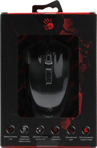 Мышь A4Tech Bloody V9M черный оптическая 6200dpi USB 9but