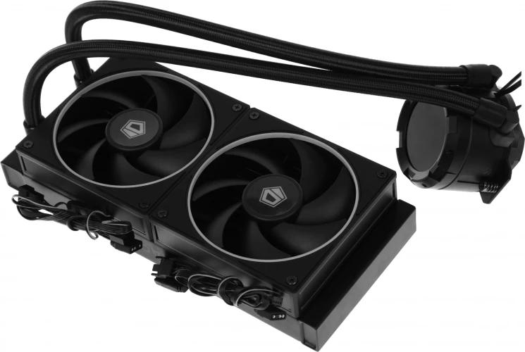 Система водяного охлаждения ID-Cooling SL240 ARGB Soc-AM5/AM4/1200/1700/1851 черный 4-pin 14-30dB Al+Cu LCD 300W Ret