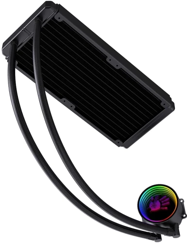 Система водяного охлаждения Bloody BD-LC240ARGB1 ARGB Soc-AM5/AM4/1200/1700/1851 черный 4-pin 22-35dB Al+Cu LCD 260W 1200gr Ret (BD-LC240ARGB1-BK)