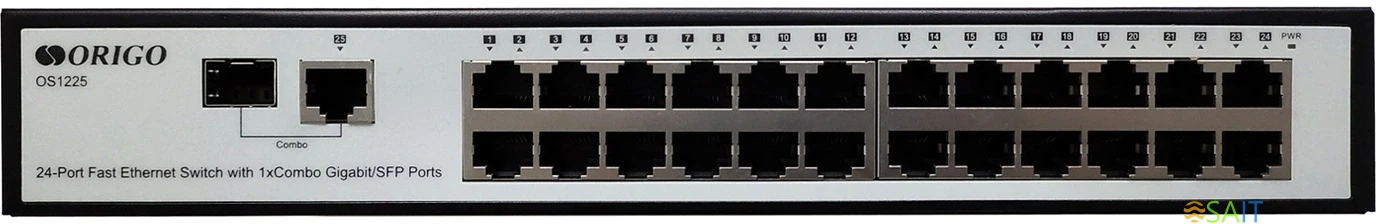 Коммутатор Origo OS1225 OS1225/A1A 24x100Мбит/с 1SFP неуправляемый