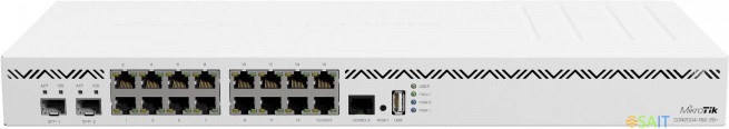Коммутатор MikroTik CCR2004-16G-2S+ 16x1Гбит/с 2SFP+ управляемый
