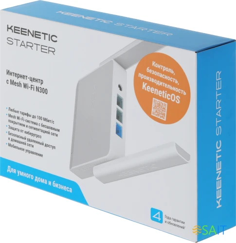 Роутер беспроводной Keenetic Starter (KN-1121) N300 10/100BASE-TX белый