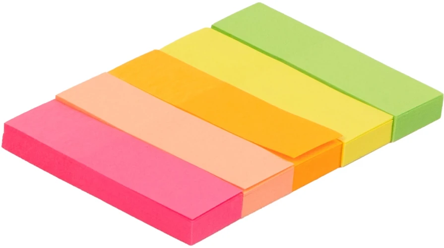 Закладки самокл. бумажные Silwerhof 50x14мм Daily 5цв.в упак. 50лист