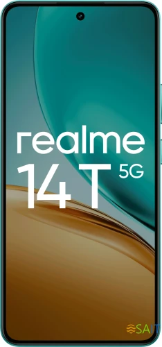 Смартфон Realme RMX5078 14T 5G 256Gb 12Gb зеленый моноблок 3G 4G 2Sim 6.67" 1080x2400 Android 15 50Mpix 802.11 a/b/g/n/ac NFC GPS GSM900/1800 GSM1900 Protect