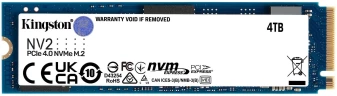 Накопитель SSD Kingston PCIe 4.0 x4 4TB SNV2S/4000G NV2 M.2 2280