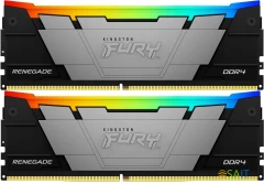 Память DDR4 2x8GB 4266MHz Kingston KF442C19RB2AK2/16 Fury Renegade RGB RTL Gaming PC4-34100 CL19 DIMM 288-pin 1.4В kit single rank с радиатором Ret