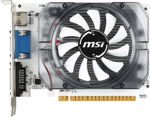Видеокарта MSI PCI-E 2.0 N730-2GD3V3 NVIDIA GeForce GT 730 2Gb 128bit GDDR3 902/1600 DVIx1 HDMIx1 CRTx1 HDCP Ret