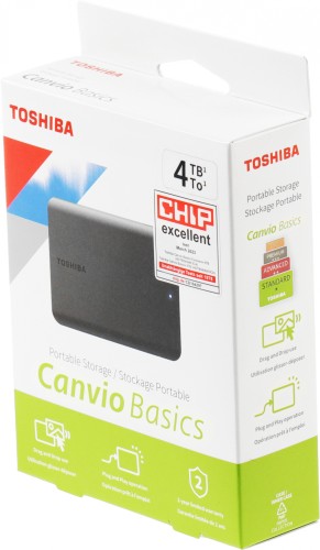 Жесткий диск Toshiba USB 3.0 4Tb HDTB540EK3CA Canvio Basics 2.5" черный