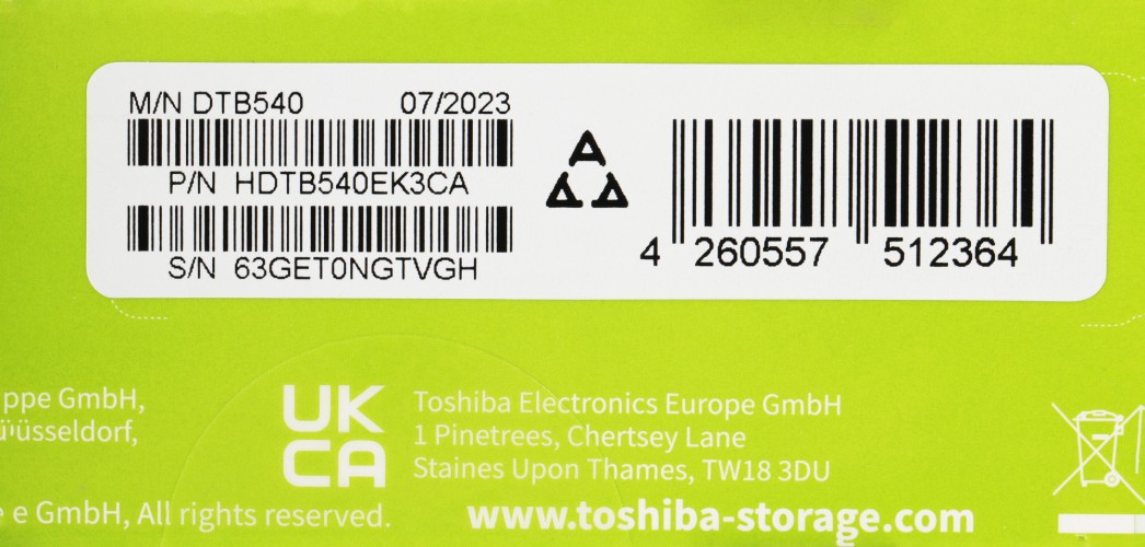 Жесткий диск Toshiba USB 3.0 4Tb HDTB540EK3CA Canvio Basics 2.5" черный