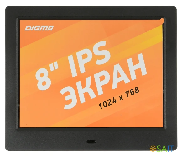 Фоторамка Digma 8" PF-843 IPS 1024x768 черный пластик ПДУ Видео