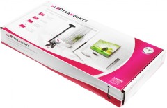 Кронштейн для телевизора Ultramounts UM890 черный 17"-43" макс.30кг потолочный поворотно-выдвижной и наклонный