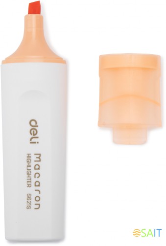 Набор текстовыделителей Deli ES621SORANGE-P Macaron скошенный пиш. наконечник 1-5мм оранжевый (10шт.)