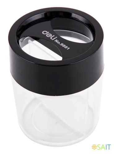 Скрепочница Deli E9881 магнитная прозрачный картонная коробка