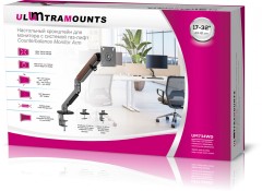 Кронштейн для мониторов Ultramounts UM734WD серый/коричневый 17"-27" макс.7кг крепление к столешнице поворот и наклон