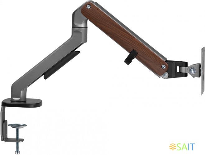 Кронштейн для мониторов Ultramounts UM734WD серый/коричневый 17"-27" макс.7кг крепление к столешнице поворот и наклон