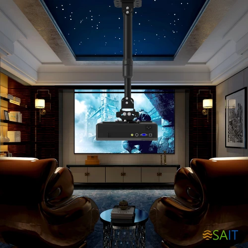 Кронштейн для проектора Cactus CS-VM-PR16L-BK черный макс.13.6кг потолочный поворот и наклон