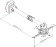 Кронштейн для проектора Cactus CS-VM-PR16L-BK черный макс.13.6кг потолочный поворот и наклон