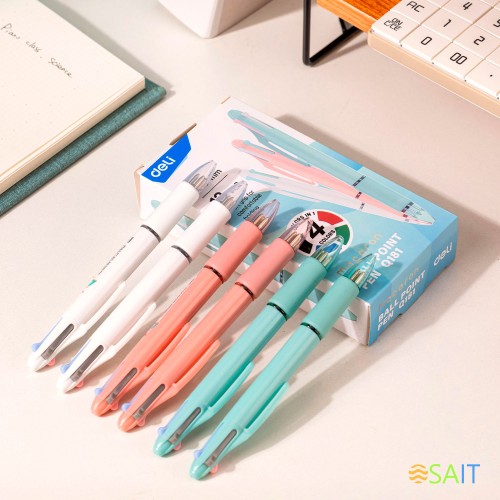 Ручка шариков. Deli EQ181 ассорти d=1мм ассор. черн.