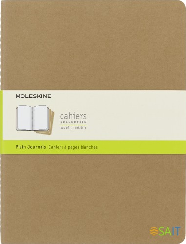 Блокнот Moleskine CAHIER JOURNAL QP423 XLarge 190х250мм обложка картон 120стр. нелинованный бежевый (3шт)