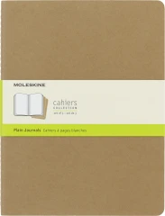 Блокнот Moleskine CAHIER JOURNAL QP423 XLarge 190х250мм обложка картон 120стр. нелинованный бежевый (3шт)
