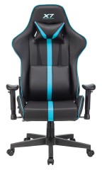 Кресло игровое A4Tech X7 GG-1200 черный/голубой эко.кожа крестов. пластик