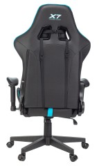 Кресло игровое A4Tech X7 GG-1200 черный/голубой эко.кожа крестов. пластик