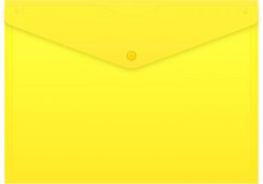 Конверт на кнопке Бюрократ -PK803ANYEL A4 непрозрачный пластик 0.18мм желтый