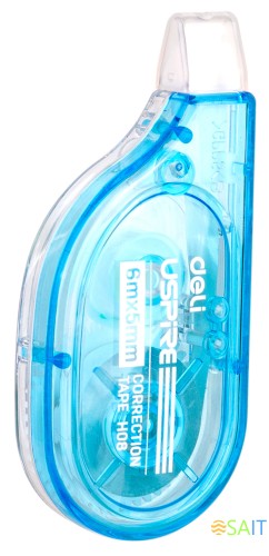 Лента коррект. Deli EH08 6мх5мм ассорти корпус белый блистер