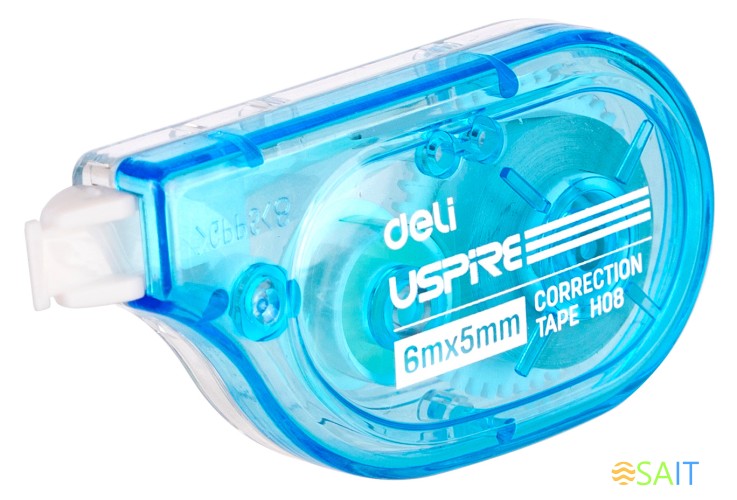Лента коррект. Deli EH08 6мх5мм ассорти корпус белый блистер