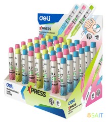 Грифель Deli EU67700 0.7мм 2B ассорти