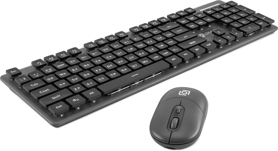 Клавиатура + мышь Оклик S265W клав:черный мышь:черный USB беспроводная Bluetooth/Радио Multimedia (1934420)