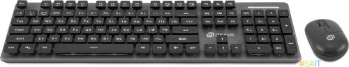 Клавиатура + мышь Оклик S265W клав:черный мышь:черный USB беспроводная Bluetooth/Радио Multimedia (1934420)