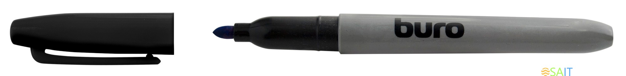 Маркер перманентный Buro пулевидный пиш. наконечник 2.5мм черный