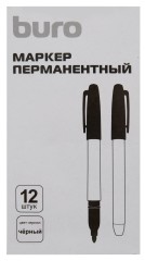 Маркер перманентный Buro пулевидный пиш. наконечник 2.5мм черный