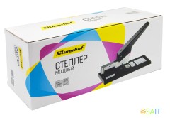 Степлер мощный Silwerhof 401080-01 23/6 23/8 23/10 23/13 23/15 23/17 23/20 23/23 (210листов) черный 100скоб закрытый/открытый коробка