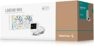 Система водяного охлаждения Deepcool LM240 WH ARGB Soc-AM5/AM4/1200/1700/1851 белый 4-pin 19-36dB Al LCD 220W 1404gr Ret (R-LM240-WHDMMC-1)